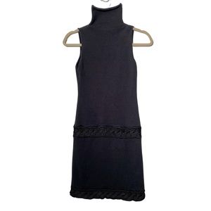 Vfish Sleeveless Halter Bodycon Knit Dress with Crochet Detail Size S